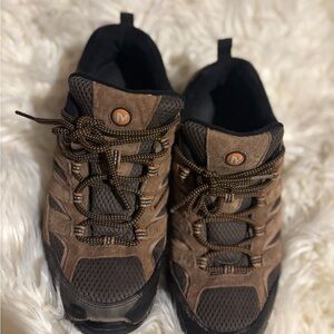 Merrell Moab 2 Ventilator Shoes Mens Size 9 Brown Hiking Trail Vibram Low J06013